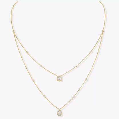 [Elite]Diamond Necklace My Twin 2 Rows