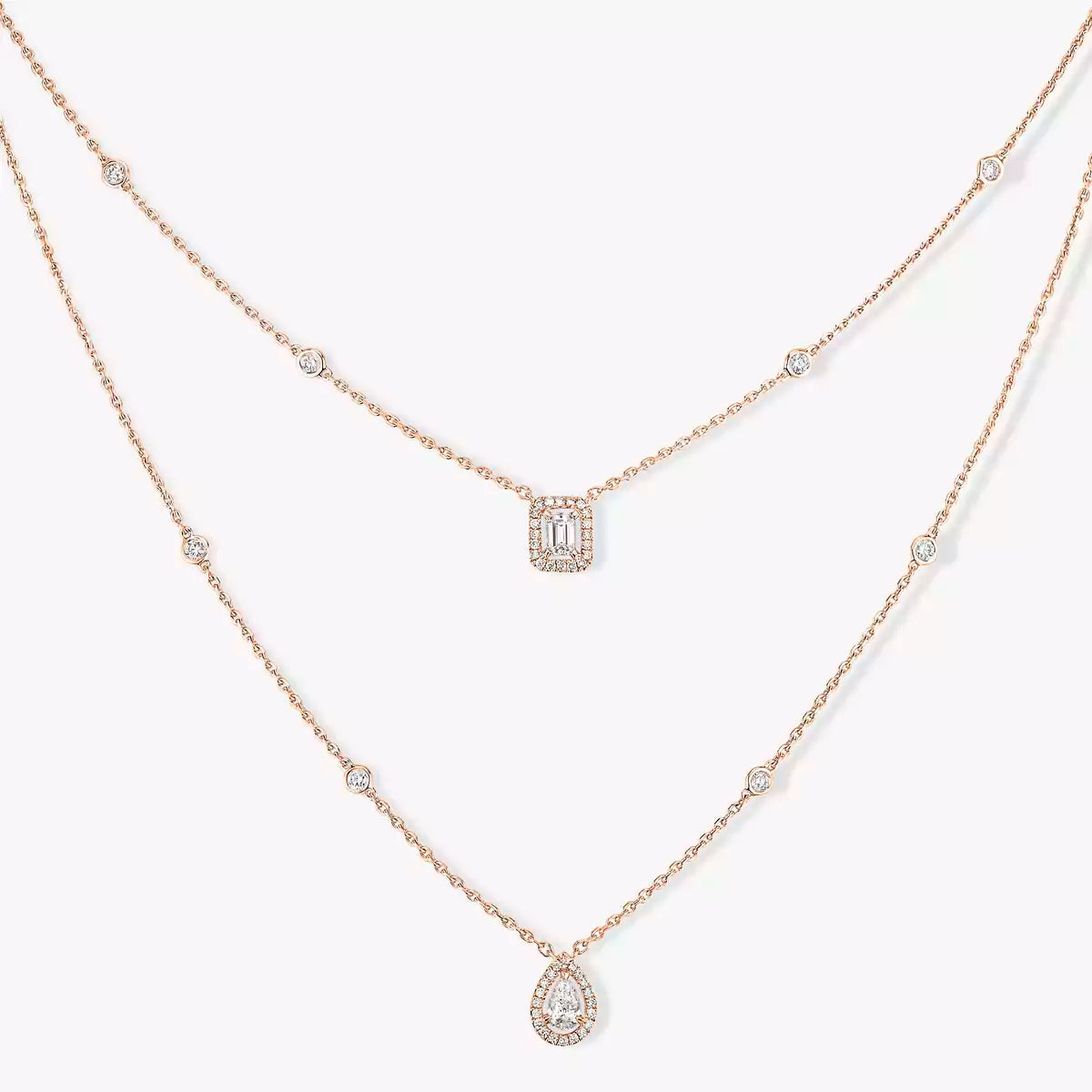 [Elite]Diamond Necklace My Twin 2 Rows
