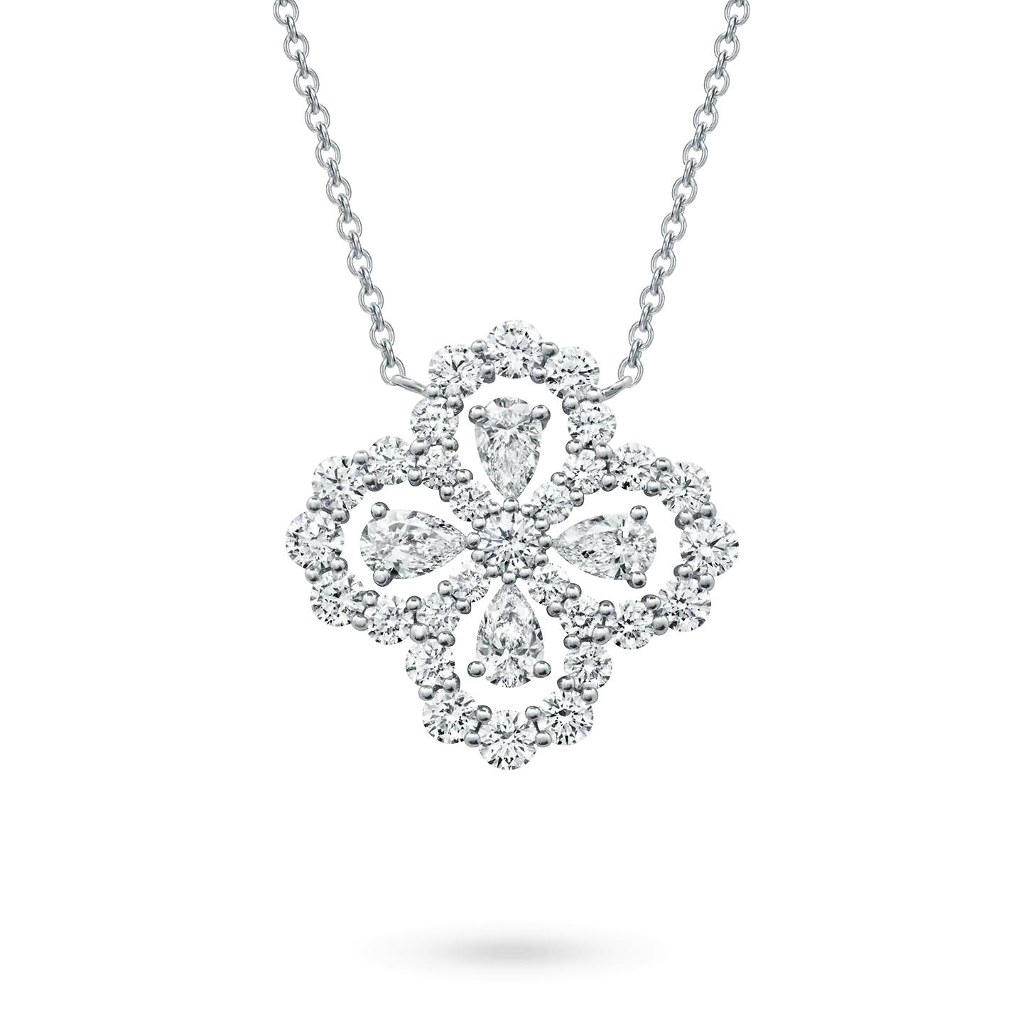 [Elite]LOOP NECKLACE FULL MOTIF DIAMOND 16MM MULTIPLE COLORS