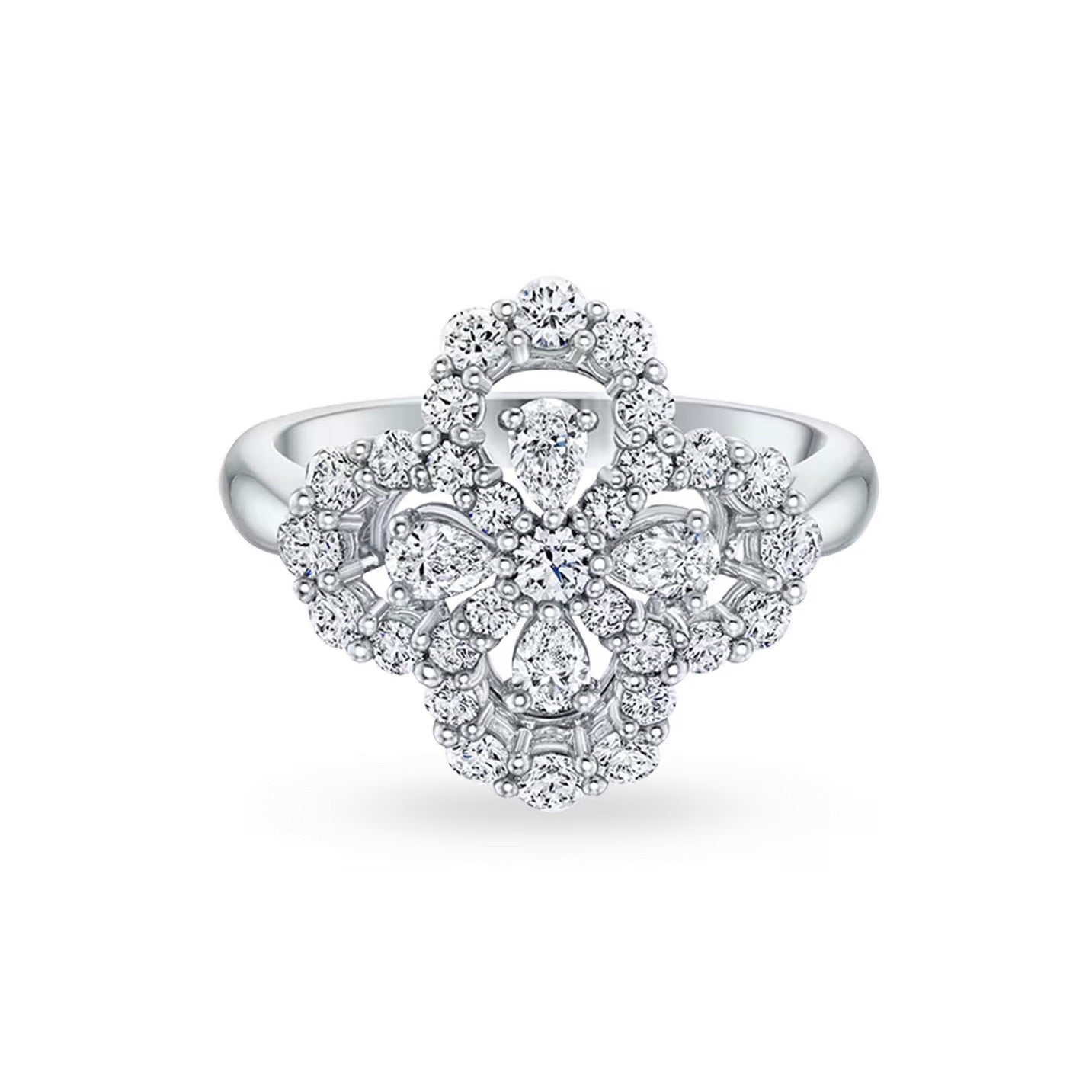 [Elite]LOOP RING FULL MOTIF DIAMOND 16MM SILVE