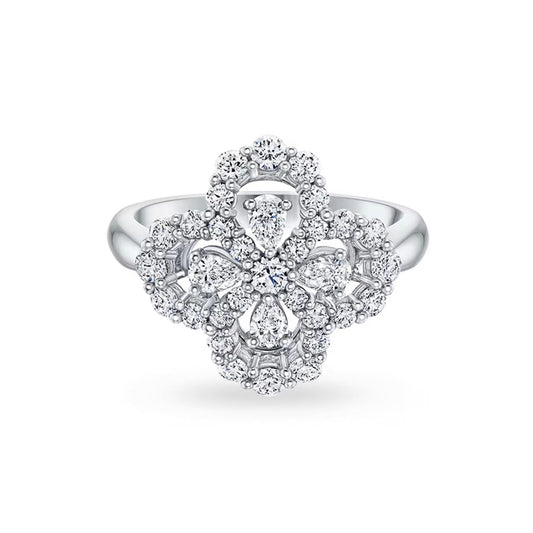 [Elite]LOOP RING FULL MOTIF DIAMOND 16MM SILVE