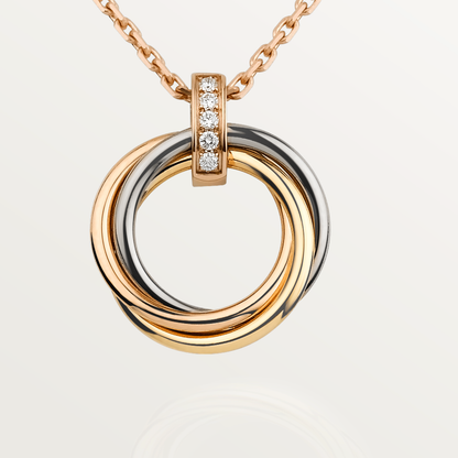 [Elite]TRINITY NECKLACE GOLD  DIAMONDS