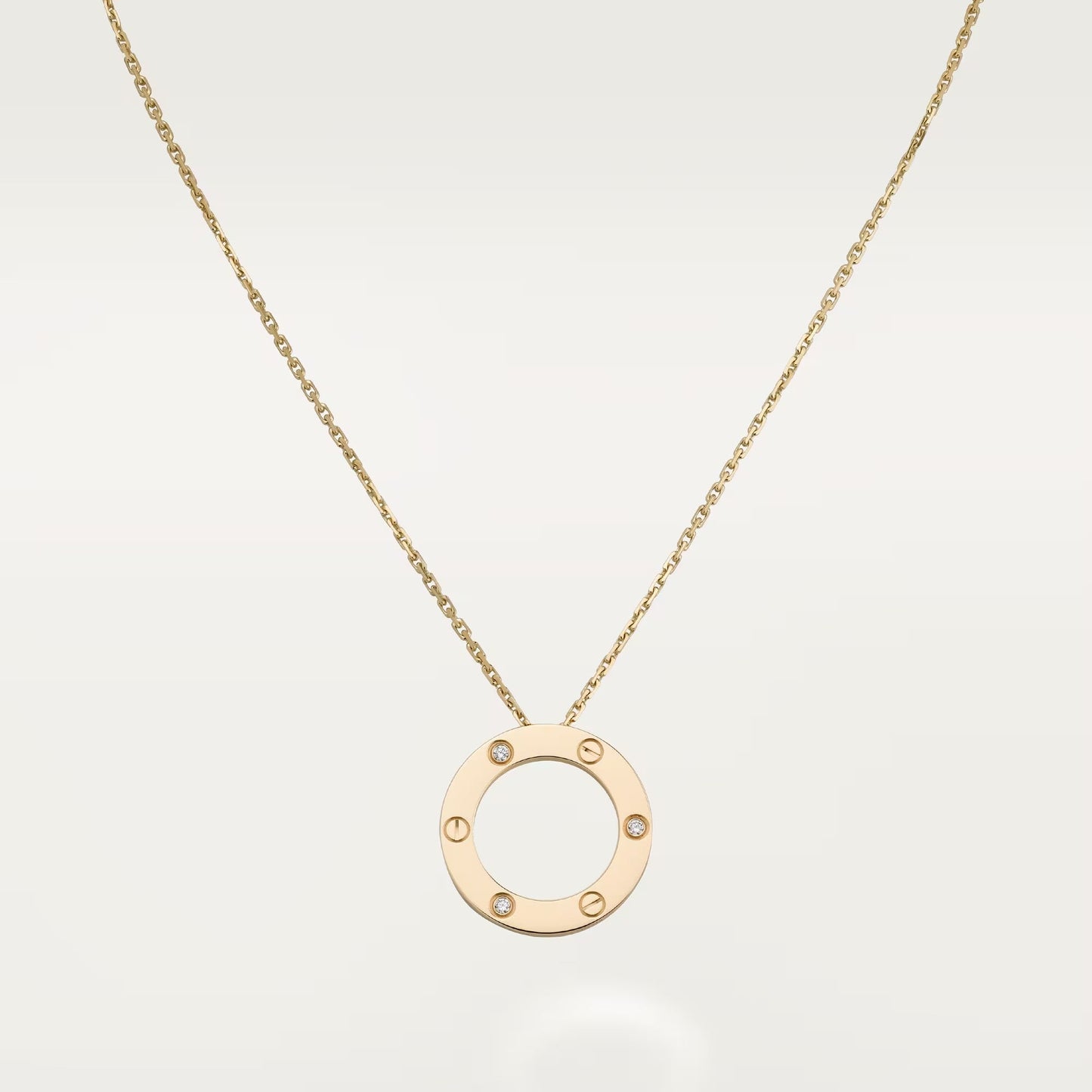 [Elite]LOVE NECKLACE 16MM 3 DIAMONDS
