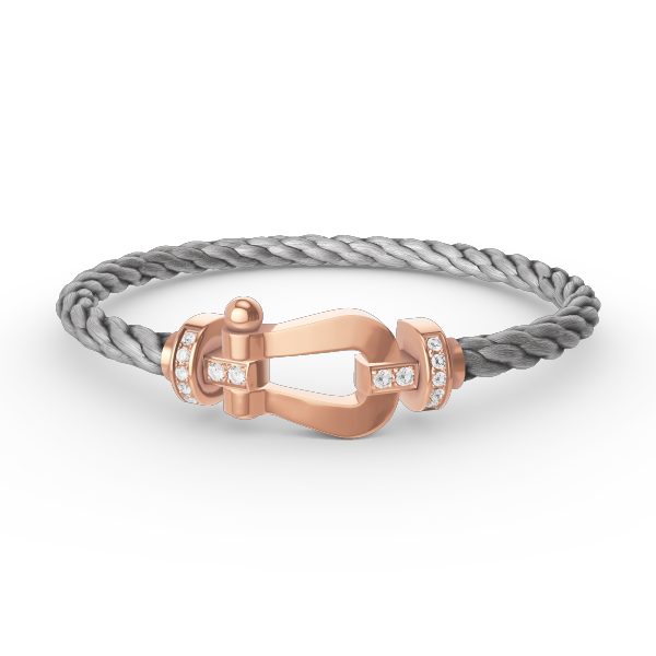 [Elite]FORCE LARGE HORSESHOE HALF DIAMOND BRACELET ROSE GOLD
