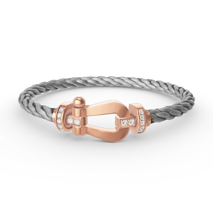 [Elite]FORCE LARGE HORSESHOE HALF DIAMOND BRACELET ROSE GOLD