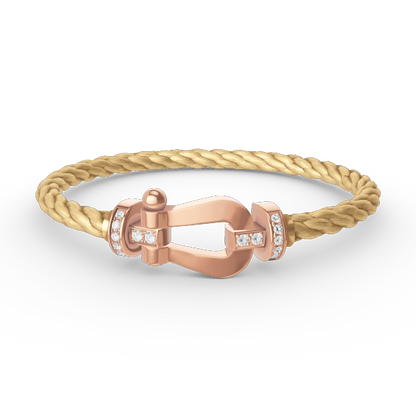 [Elite]FORCE LARGE HORSESHOE HALF DIAMOND BRACELET ROSE GOLD