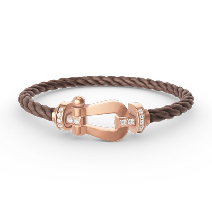 [Elite]FORCE LARGE HORSESHOE HALF DIAMOND BRACELET ROSE GOLD