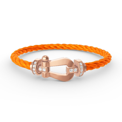 [Elite]FORCE LARGE HORSESHOE HALF DIAMOND BRACELET ROSE GOLD