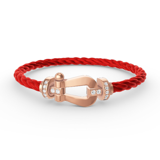 [Elite]FORCE LARGE HORSESHOE HALF DIAMOND BRACELET ROSE GOLD