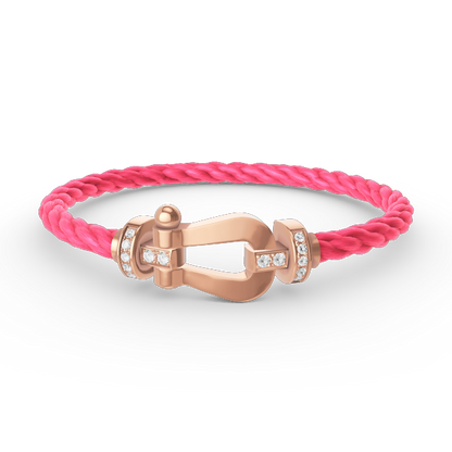 [Elite]FORCE LARGE HORSESHOE HALF DIAMOND BRACELET ROSE GOLD