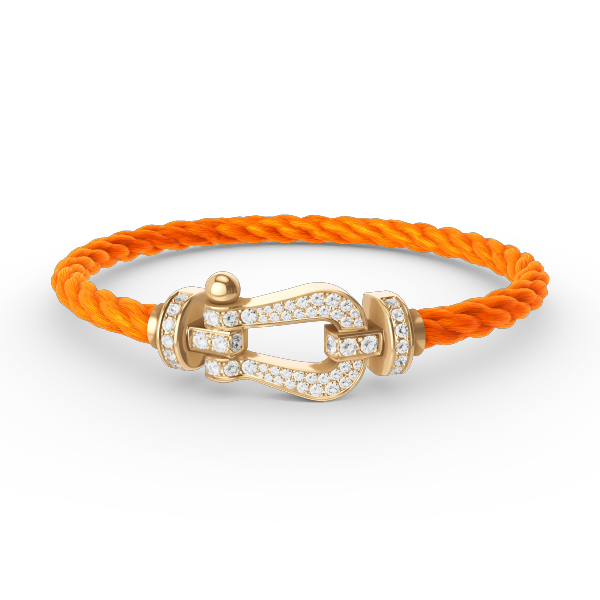 [Elite]FORCE LARGE HORSESHOE FULL DIAMOND BRACELET GOLD