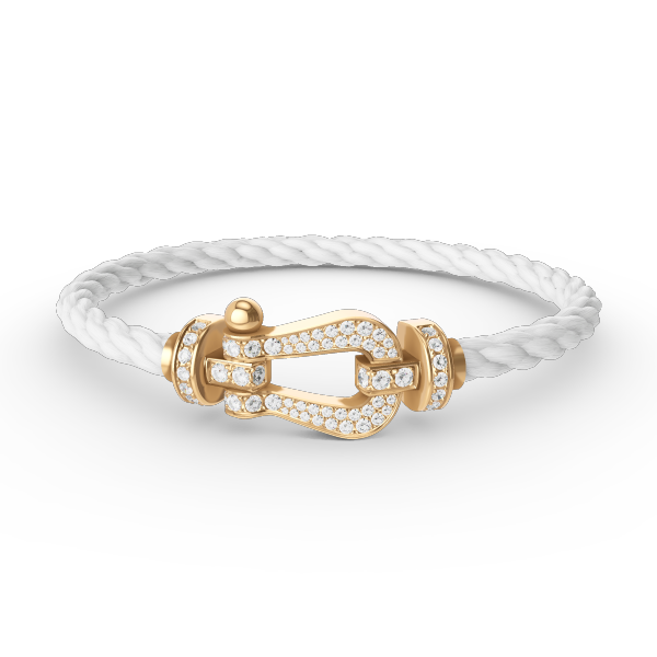 [Elite]FORCE LARGE HORSESHOE FULL DIAMOND BRACELET GOLD
