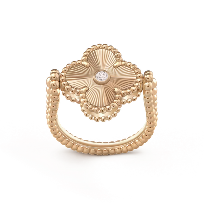 [Elite]CLOVER RIVERSIBLE PINK GOLD RING