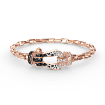 [Elite]FORCE LARGE HORSESHOE CLASP  METAL BRACELET