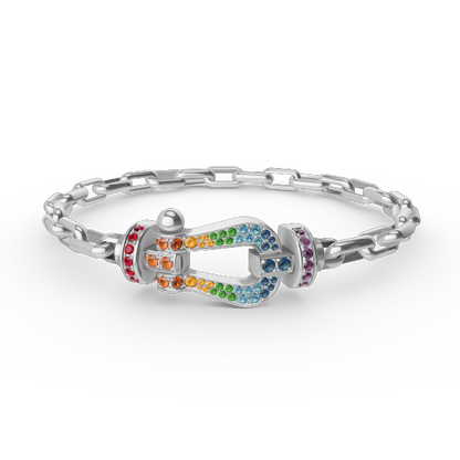 [Elite]FORCE LARGE HORSESHOE CLASP  METAL BRACELET