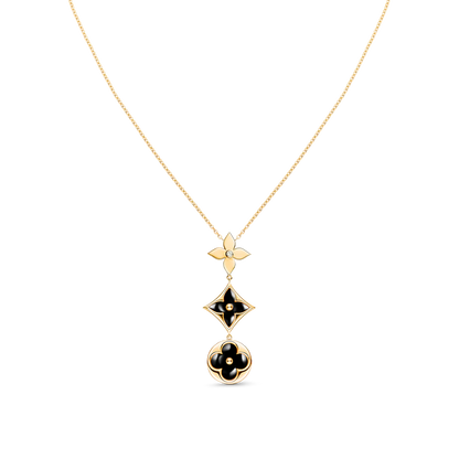 [Elite]STAR AND SUN ONYX PINK GOLD NECKLACE