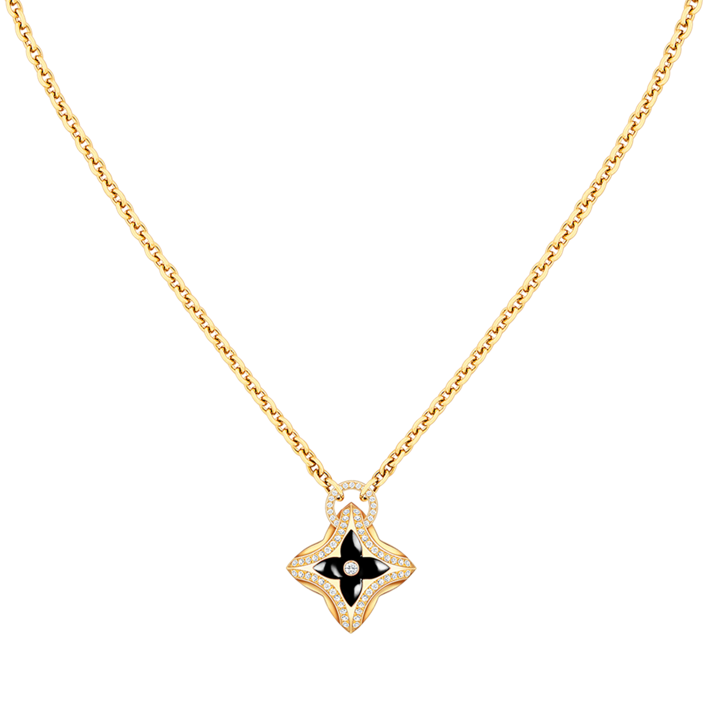[Elite]STAR PEDANT PINK GOLD DIAMOND NECKLACE