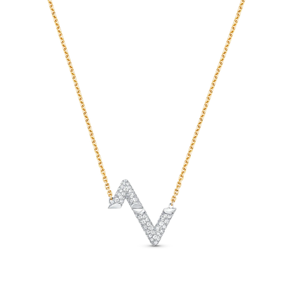 [Elite]VOLT SILVER DIAMOND PEDANT NECKLACE