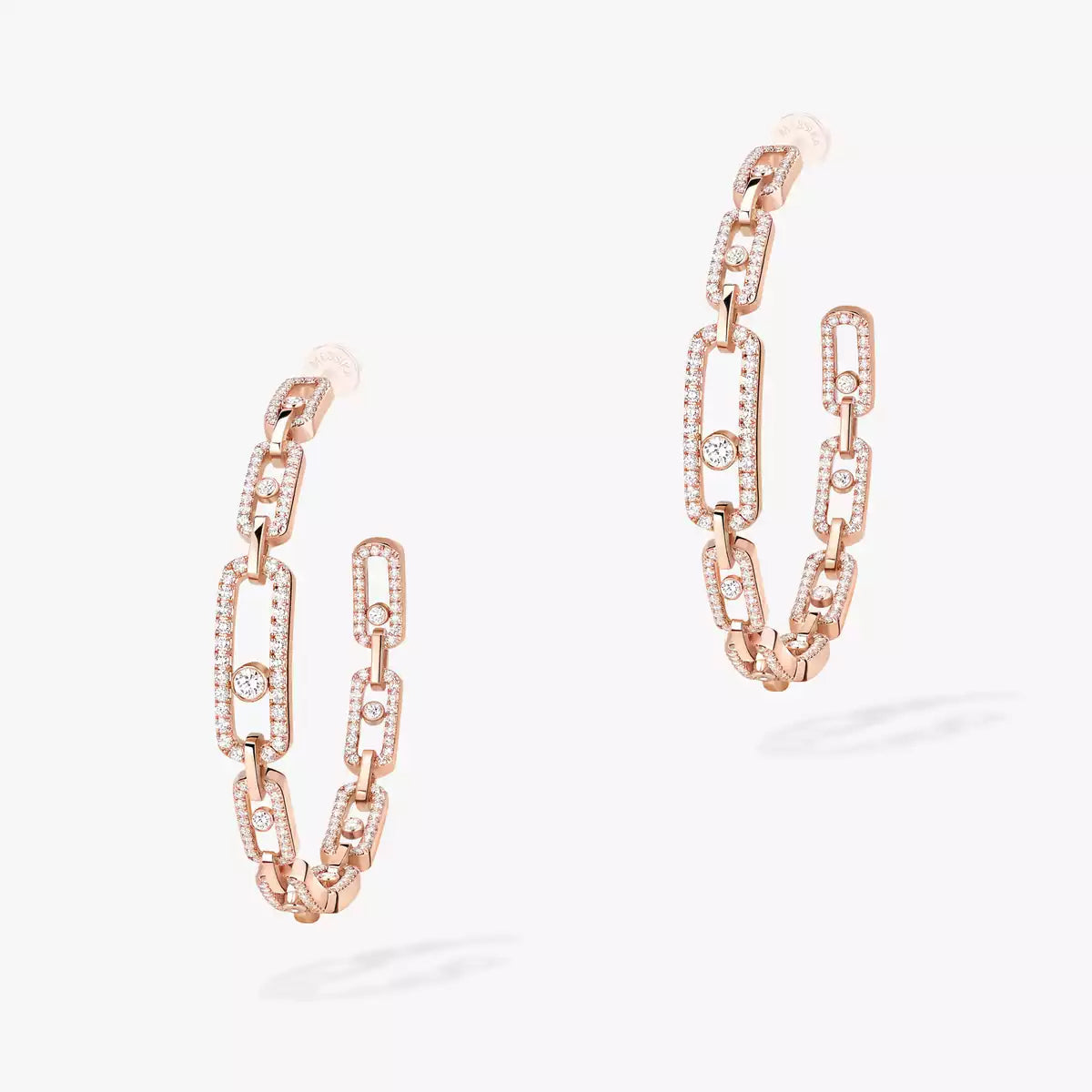 [Elite]Move Link Diamond Hoop Earrings