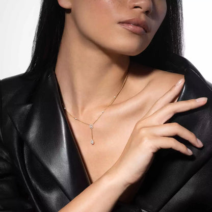 [Elite]Gold Diamond Tie Necklace