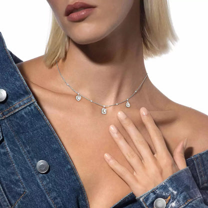[Elite]My Twin Diamond Necklace in Silver