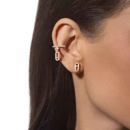 [Elite]Move Uno Diamond Stud Earrings