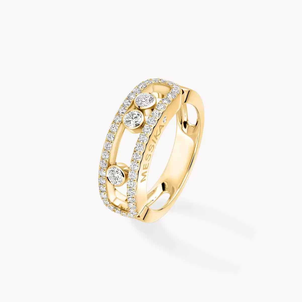 [Elite]Move Gold Diamond Pave_ Ring