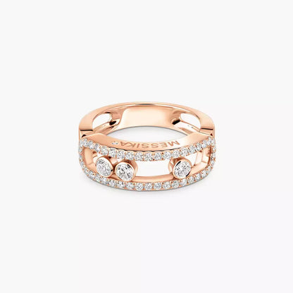 [Elite]Move Gold Diamond Pave_ Ring