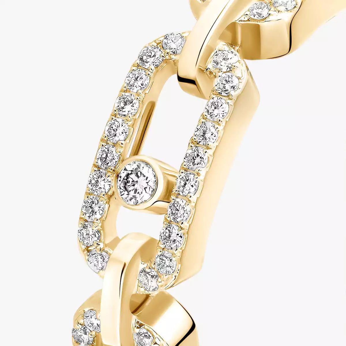 [Elite]Move Link Pave_-Set Diamond Ring in Gold