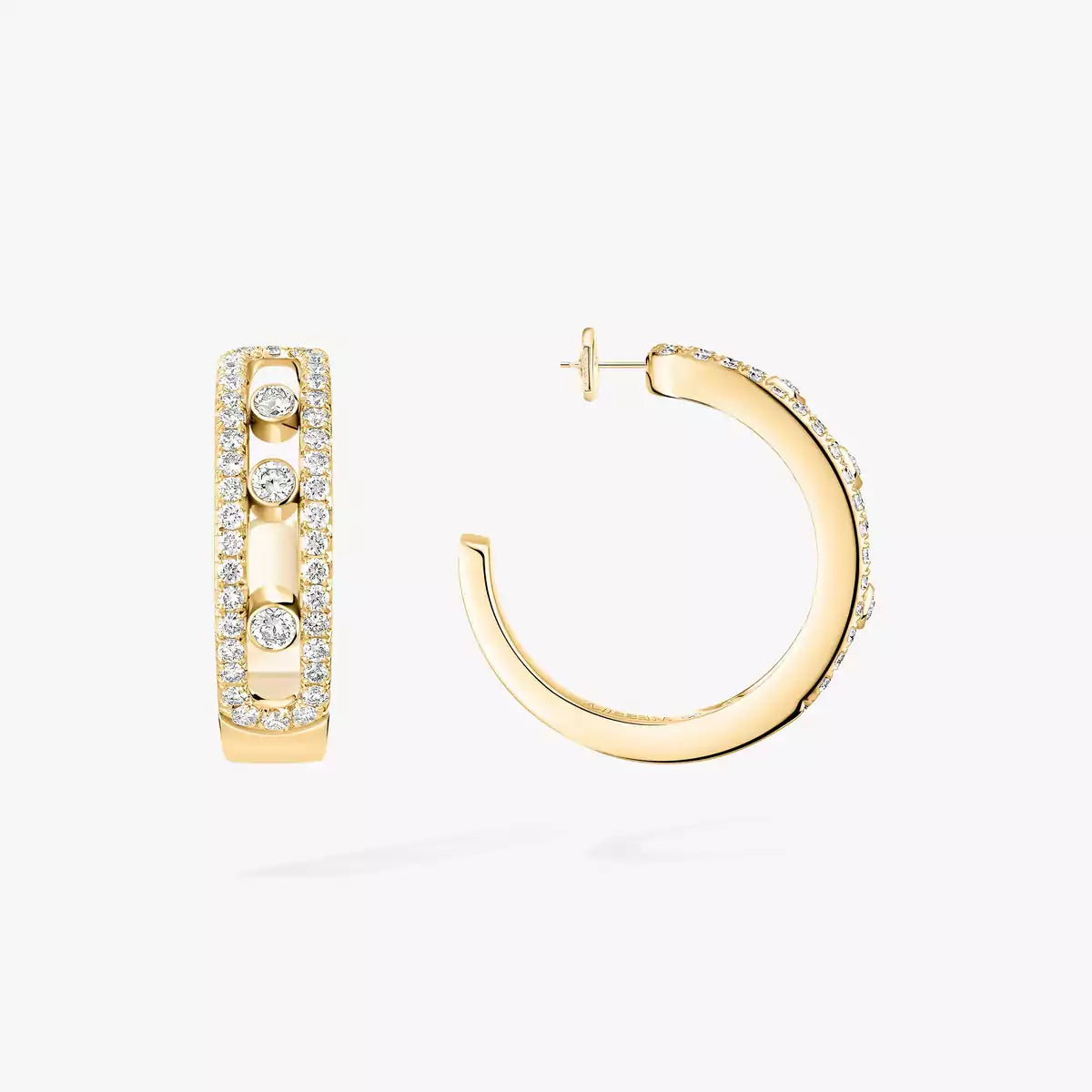 [Elite]Diamond Pave_ Hoop Earrings Move