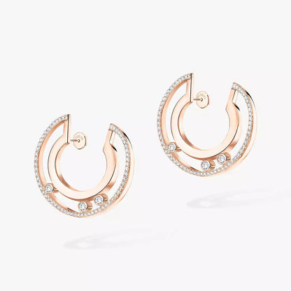 [Elite]Move Romane Small Diamond Hoop Earrings