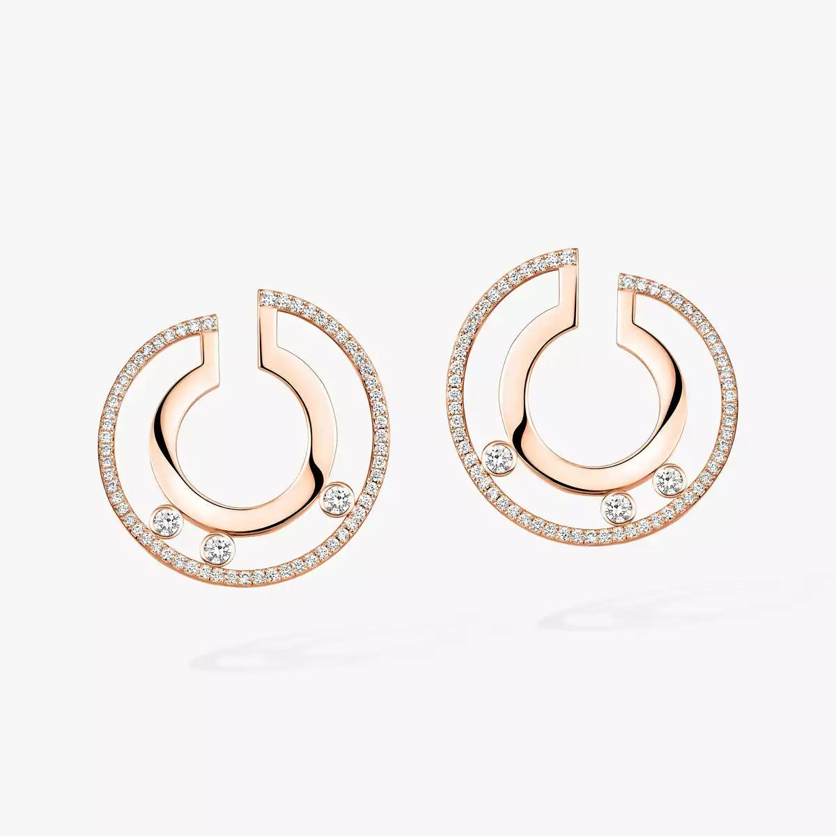 [Elite]Move Romane Small Diamond Hoop Earrings
