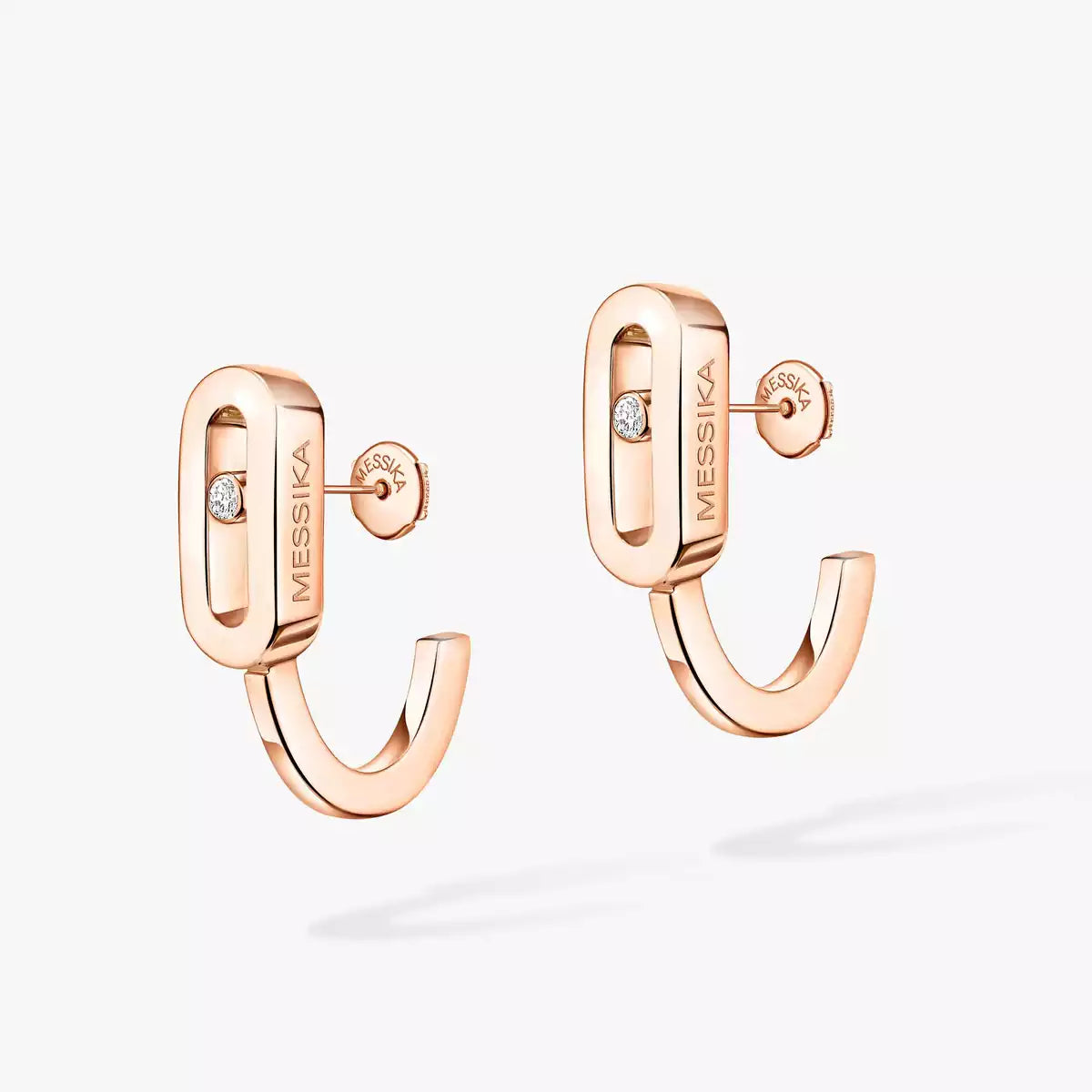[Elite]Diamond Mini Hoop Earrings Move Classique