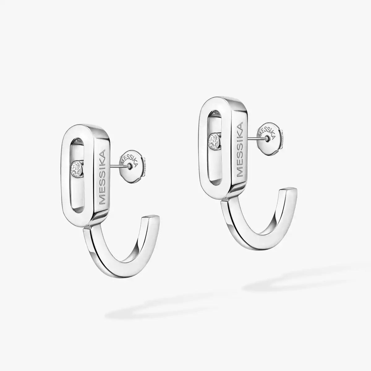 [Elite]Diamond Mini Hoop Earrings Move Classique