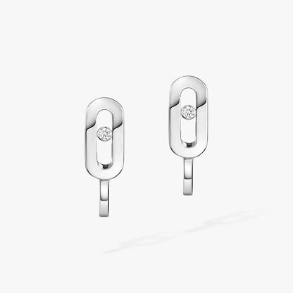 [Elite]Diamond Mini Hoop Earrings Move Classique