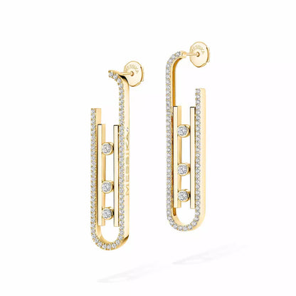 [Elite]Diamond Pendant Earrings Move 10Th