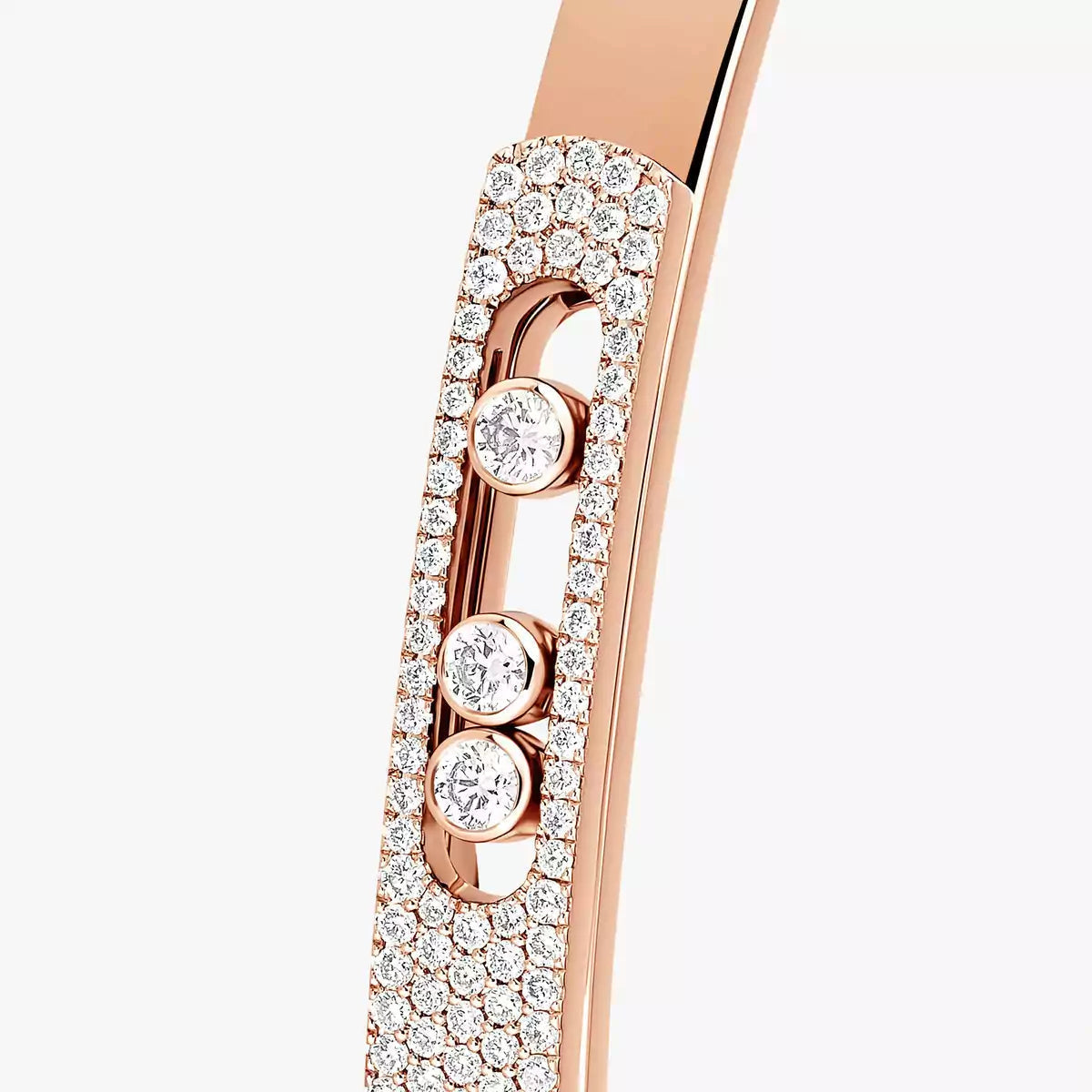 [Elite]Move Noa Rose Gold Pavé Diamond Bangle Bracelet