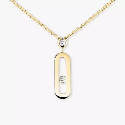 [Elite] Move Uno Gold Diamond Long Necklace