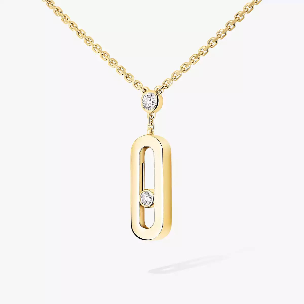 [Elite] Move Uno Gold Diamond Long Necklace