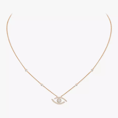 [Elite]Pave_ Diamond Necklace Lucky Eye