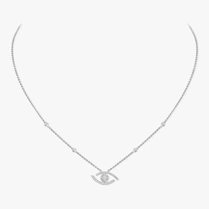 [Elite]Pave_ Diamond Necklace Lucky Eye