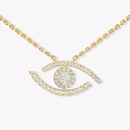 [Elite]Pave_ Diamond Necklace Lucky Eye