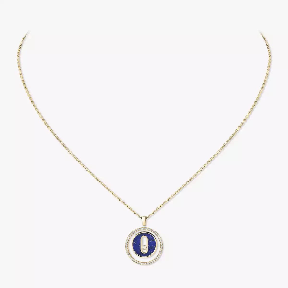 [Elite]Lucky Move Diamond Necklace in Rose Gold and White Mother-of-Pearl