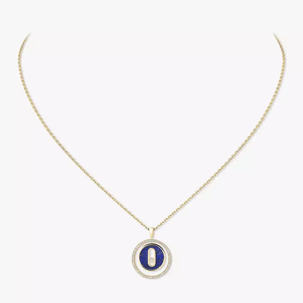 [Elite]Lucky Move Diamond Necklace in Rose Gold and White Mother-of-Pearl