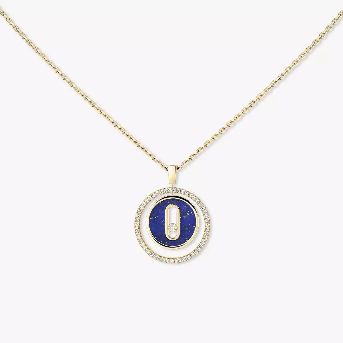 [Elite]Lucky Move Diamond Necklace in Rose Gold and White Mother-of-Pearl