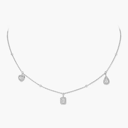 [Elite]My Twin Diamond Necklace in Silver