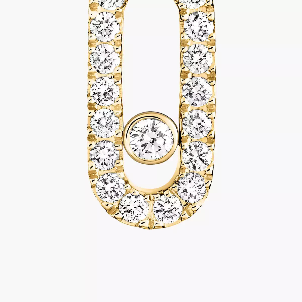[Elite]Move Uno Single Diamond Hoop Earring