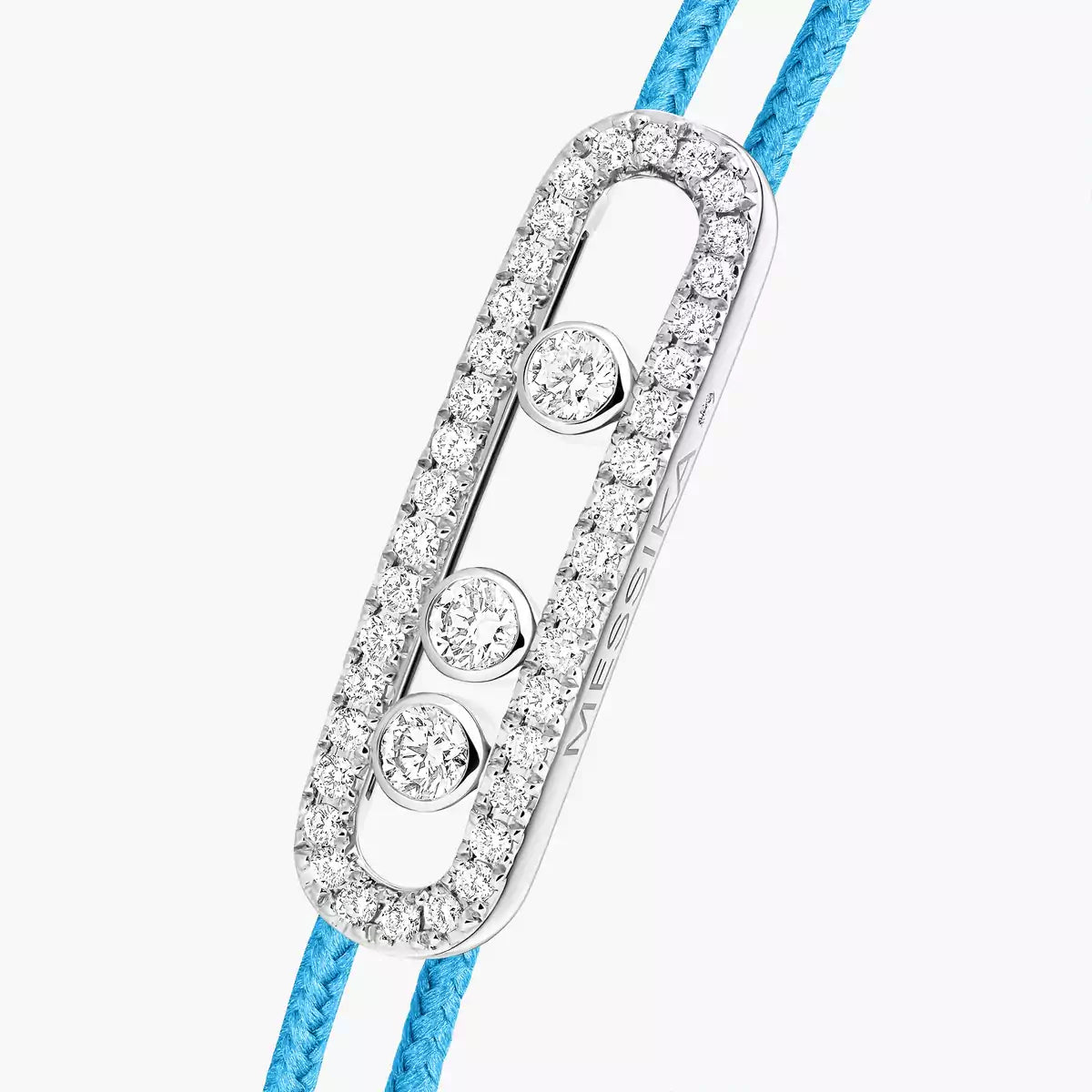 [Elite]Messika Care(s) pink cord pavé bracelet