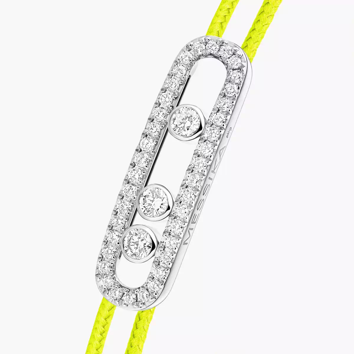 [Elite]Messika Care(s) pink cord pavé bracelet