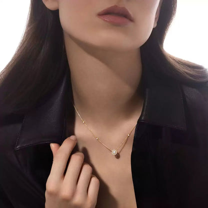 [Elite]Diamond Necklace 0,20ct Brilliant Shape Joy